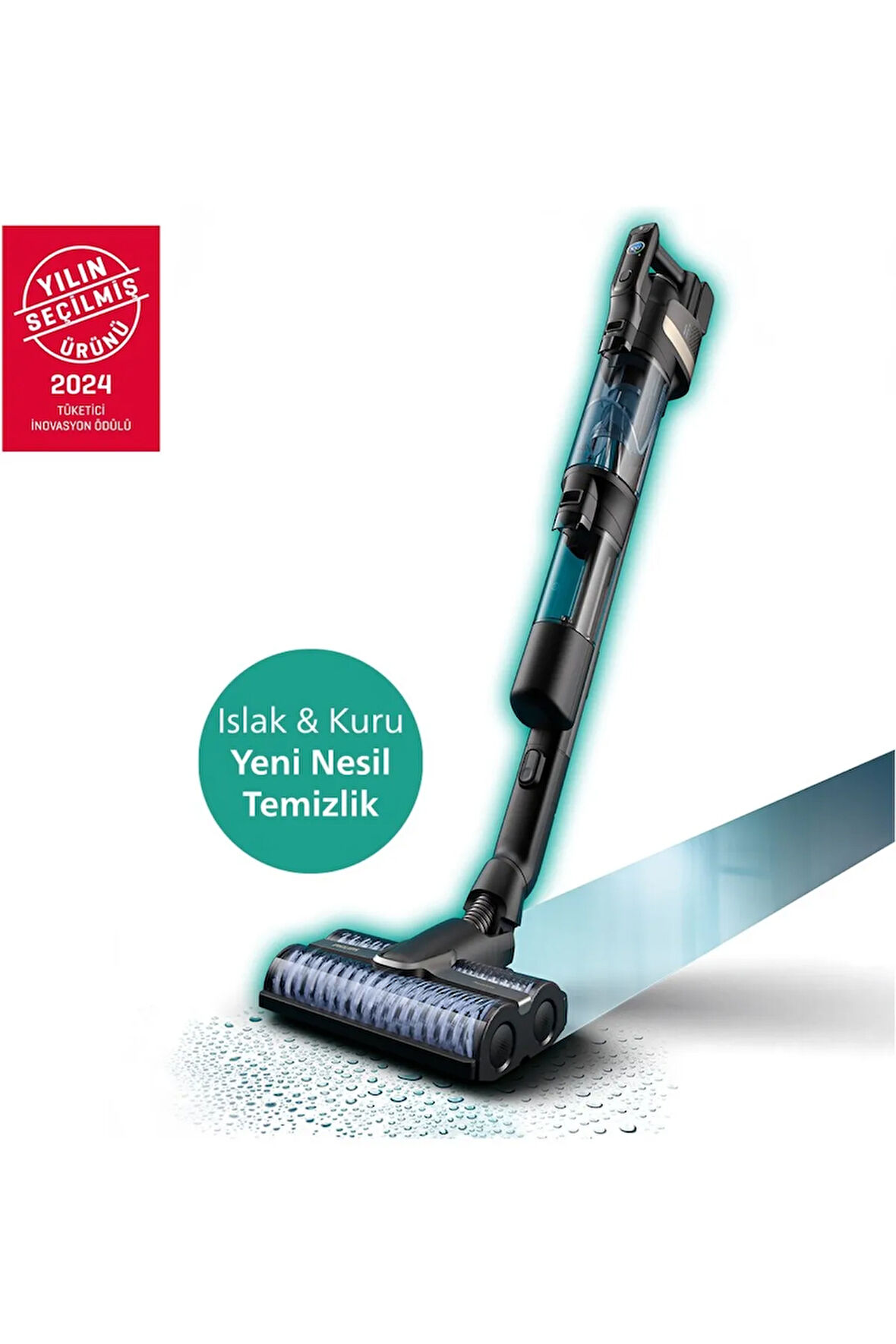 Phi?li?ps Aquatrio ,9000 Kablosuz Wet & Dry Vacuum (islak, Kuru Ve Moplu) Dik Süpürge, 3'ü 1 Arada