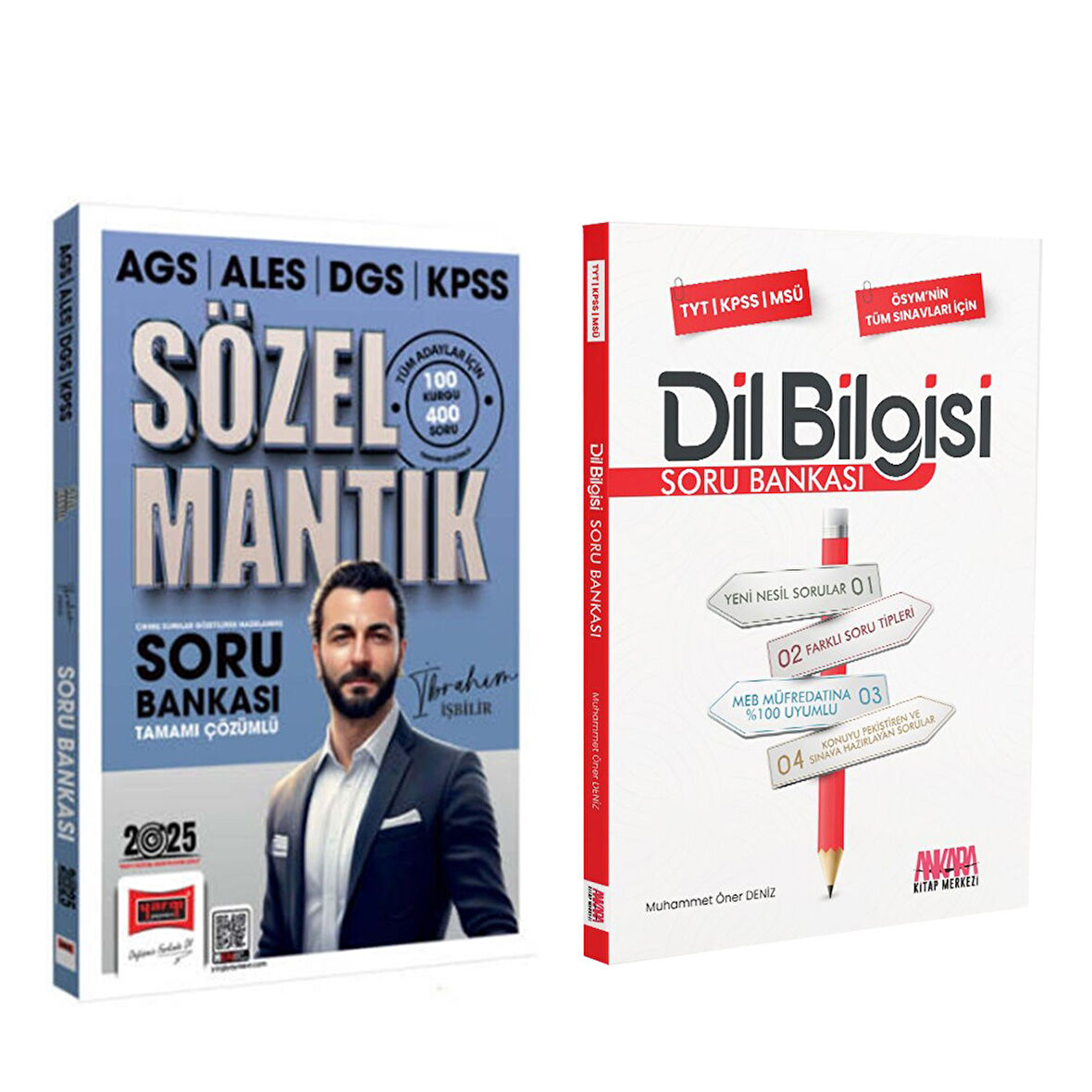 Yargı Yayınları 2025 AGS ALES DGS KPSS Sözel Mantık ve AKM Dil Bilgisi Soru Bankası Seti 2 Kitap