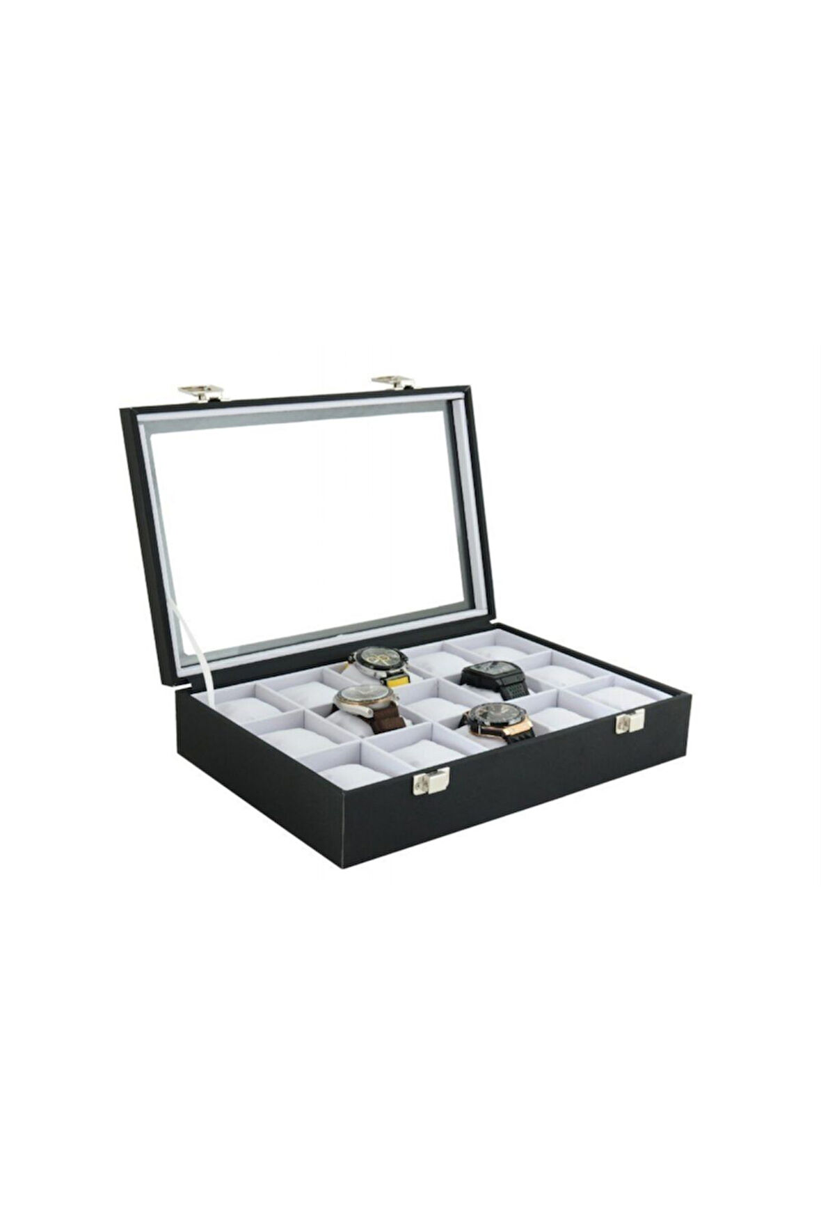 Saat Kutusu 15'li Siyah Içi Beyaz