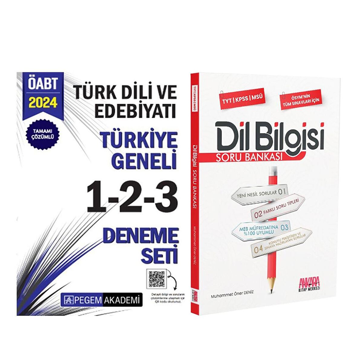 Pegem 2024 KPSS ÖABT Türk Dili Edebiyatı Türkiye Geneli 1-2-3 Deneme ve AKM Kitap Dil Bilgisi Soru Bankası Seti