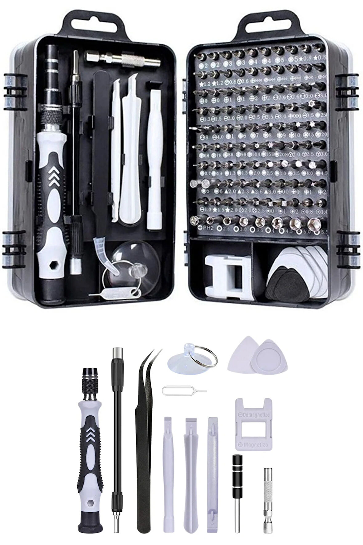 TİNEKE  115 in 1 Hassas Tornavida Seti Çok Fonksiyonlu Manyetik Telefon Bilgisayar Onarım Tamir Seti
