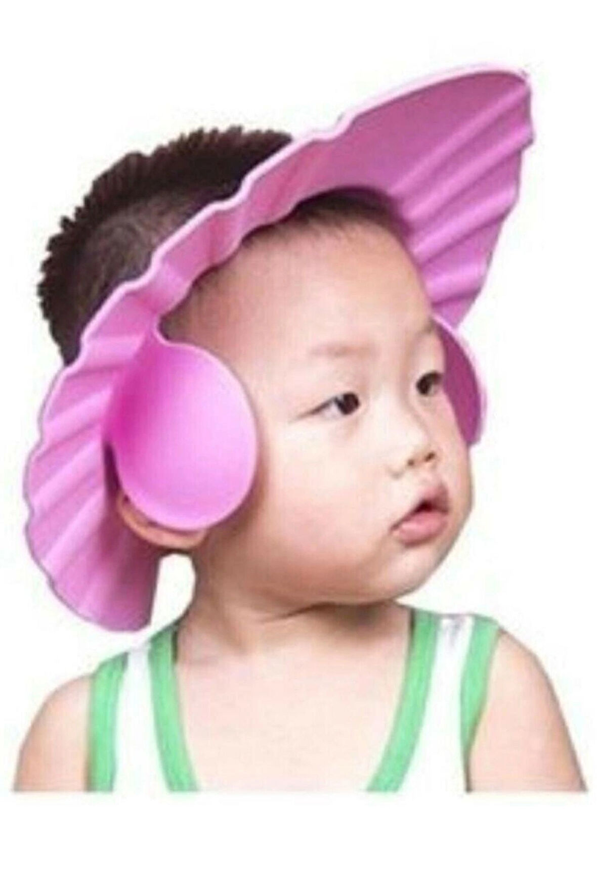 TİNEKE  Bebek Banyo Şapkası -kulaklıklı Pembe