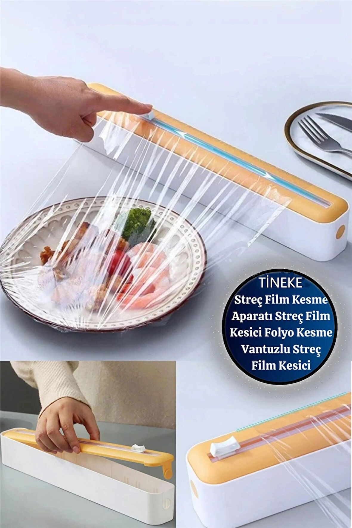 TİNEKE  Streç Film Kesme Aparatı Streç Film Kesici Folyo Kesme Vantuzlu Streç Film Kesici