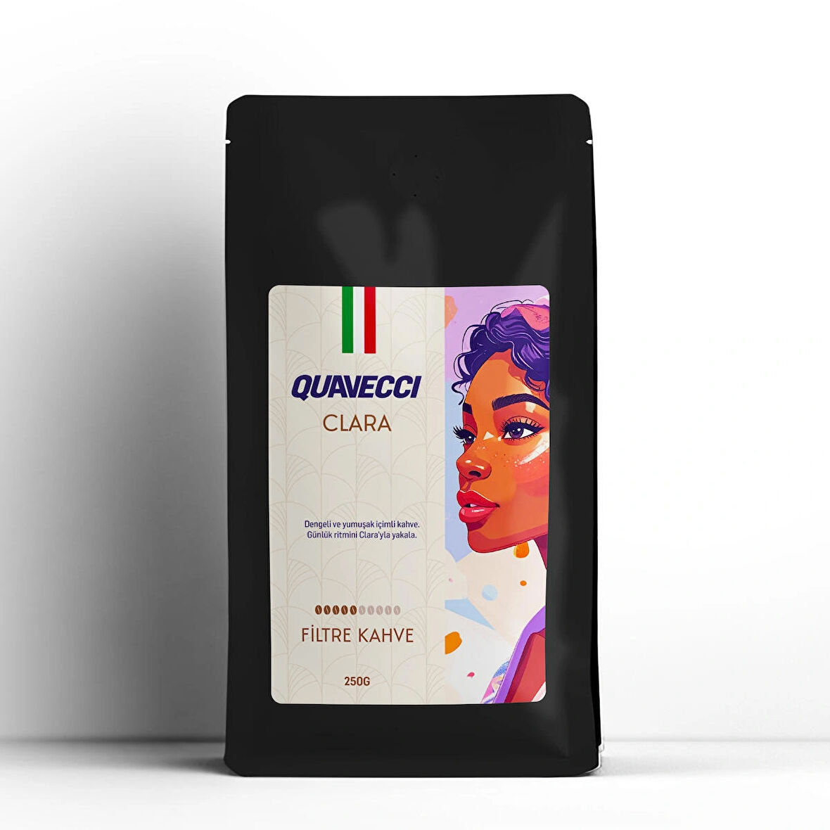 Quavecci Lungo Clara Taze Öğütülmüş Filtre Kahve 250 gr