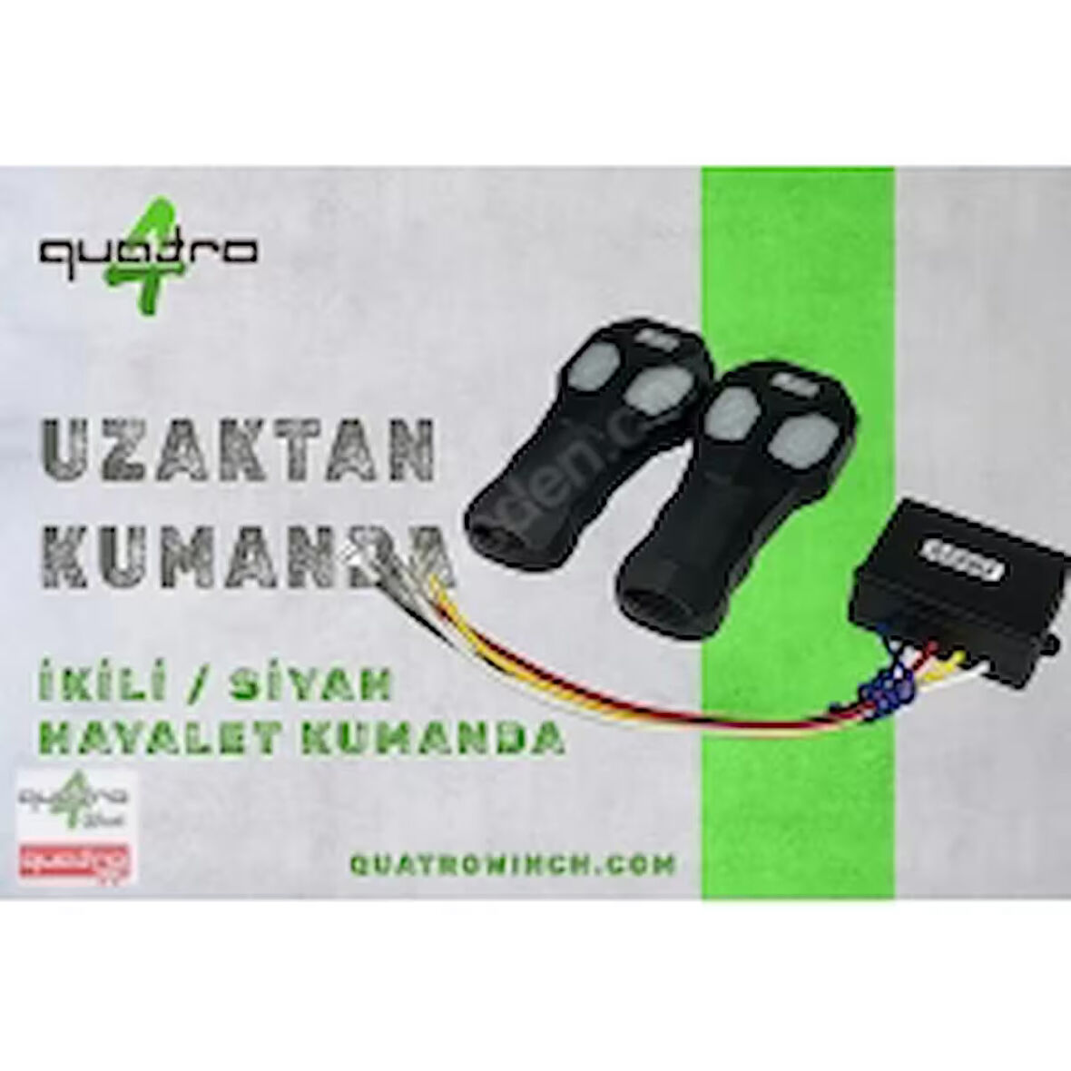 QUATRO UZAKTAN KUMANDA 12V  SİYAH/ÇİFT