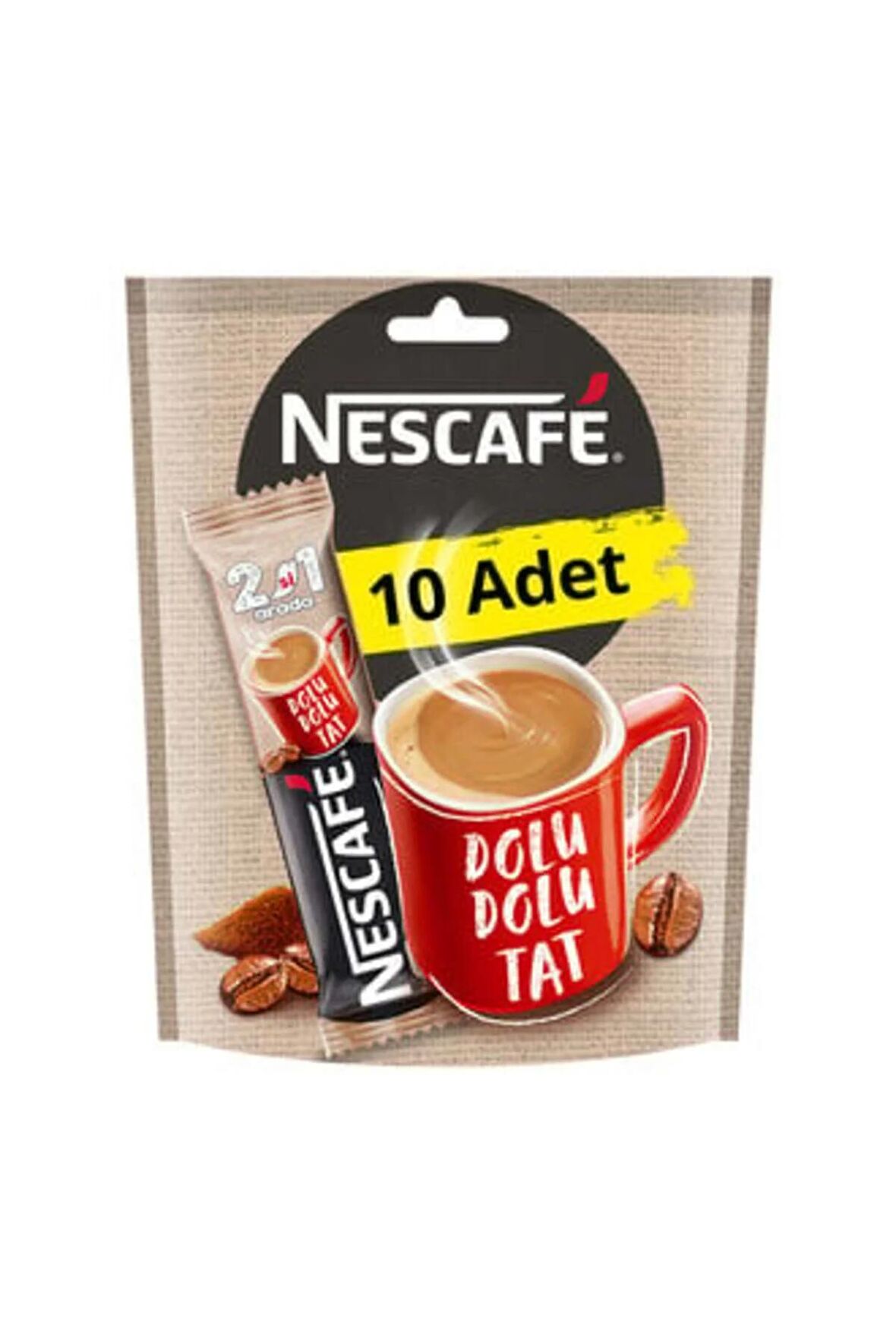 ( ETİ POPKEK HEDİYE ) Nescafe 2 Si 1 Arada 10 G x 10'lu Paket ( 1 ADET )