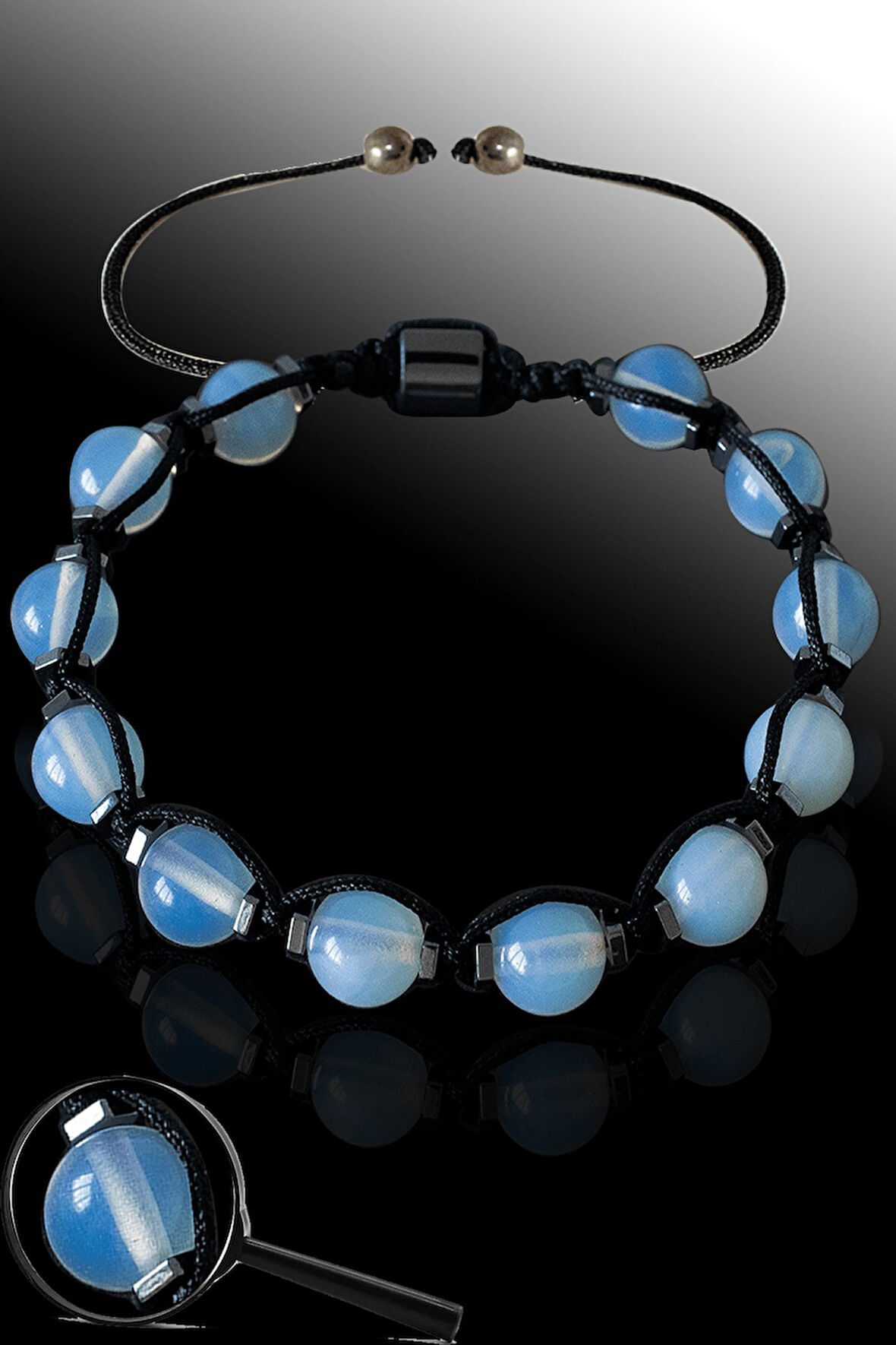 Sertifikalı AAA+ Kalite Gerçek Ay Taşı Bileklik - Ayarlamalı