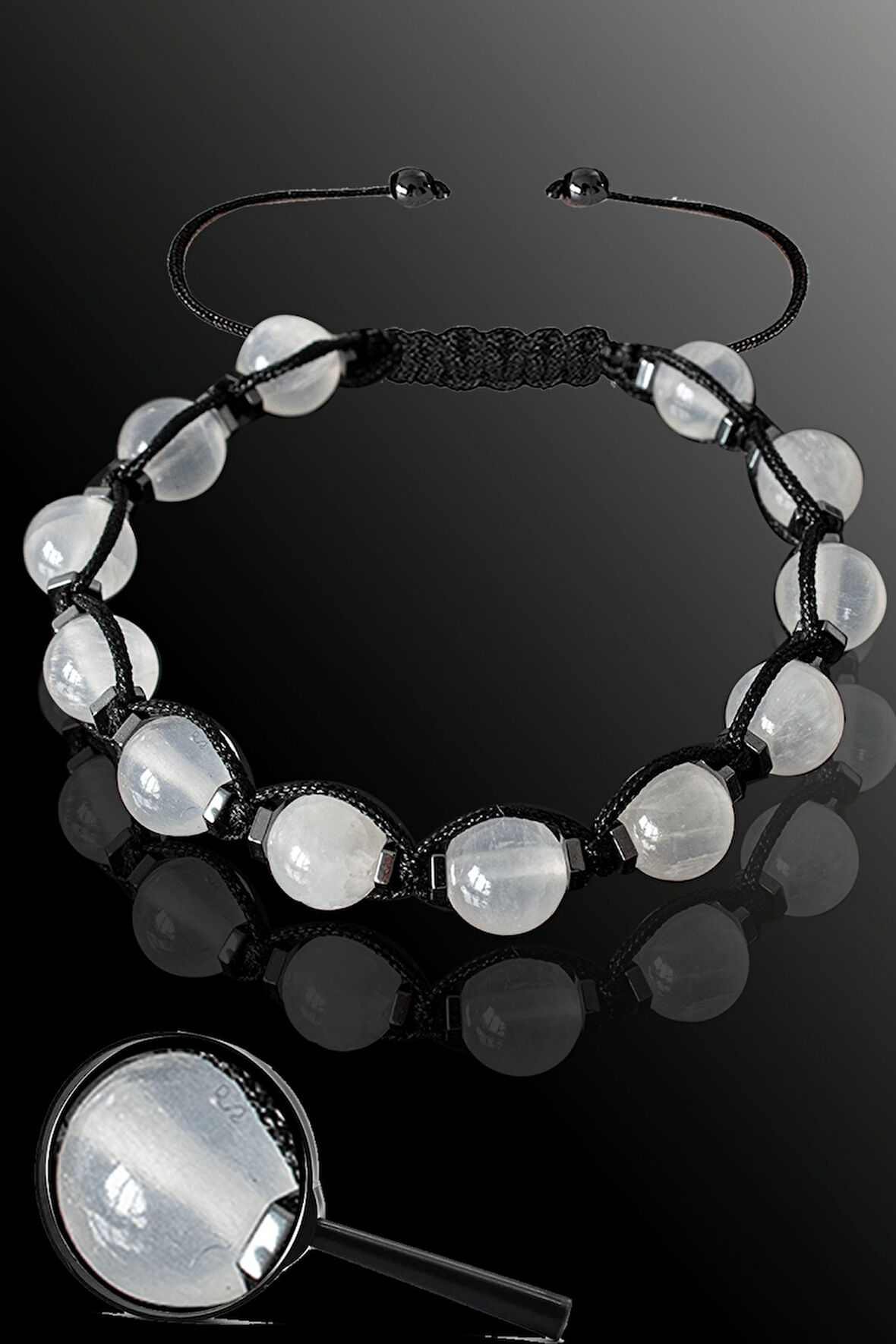 Sertifikalı Gerçek Selenit Taşı Bileklik - Ayarlamalı