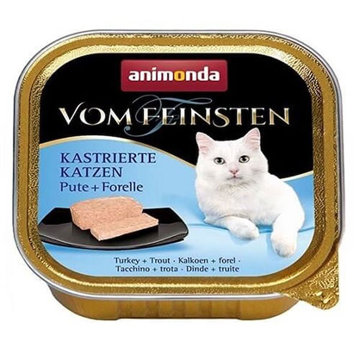 Animonda Vom Feinsten Mildes Menu Hindi Etli ve Alabalıklı Yetişkin Konserve Kedi Maması 100 Gr