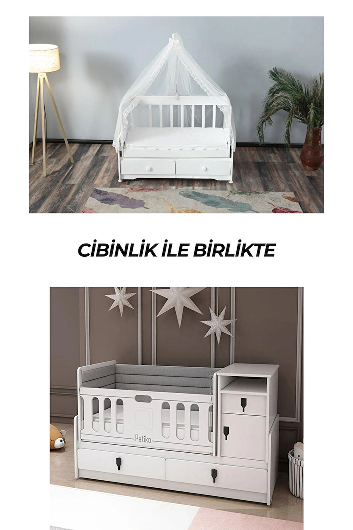 PATİKO R 131 CİBİNLİKLİ BÜYÜYEBİLEN BEŞİK