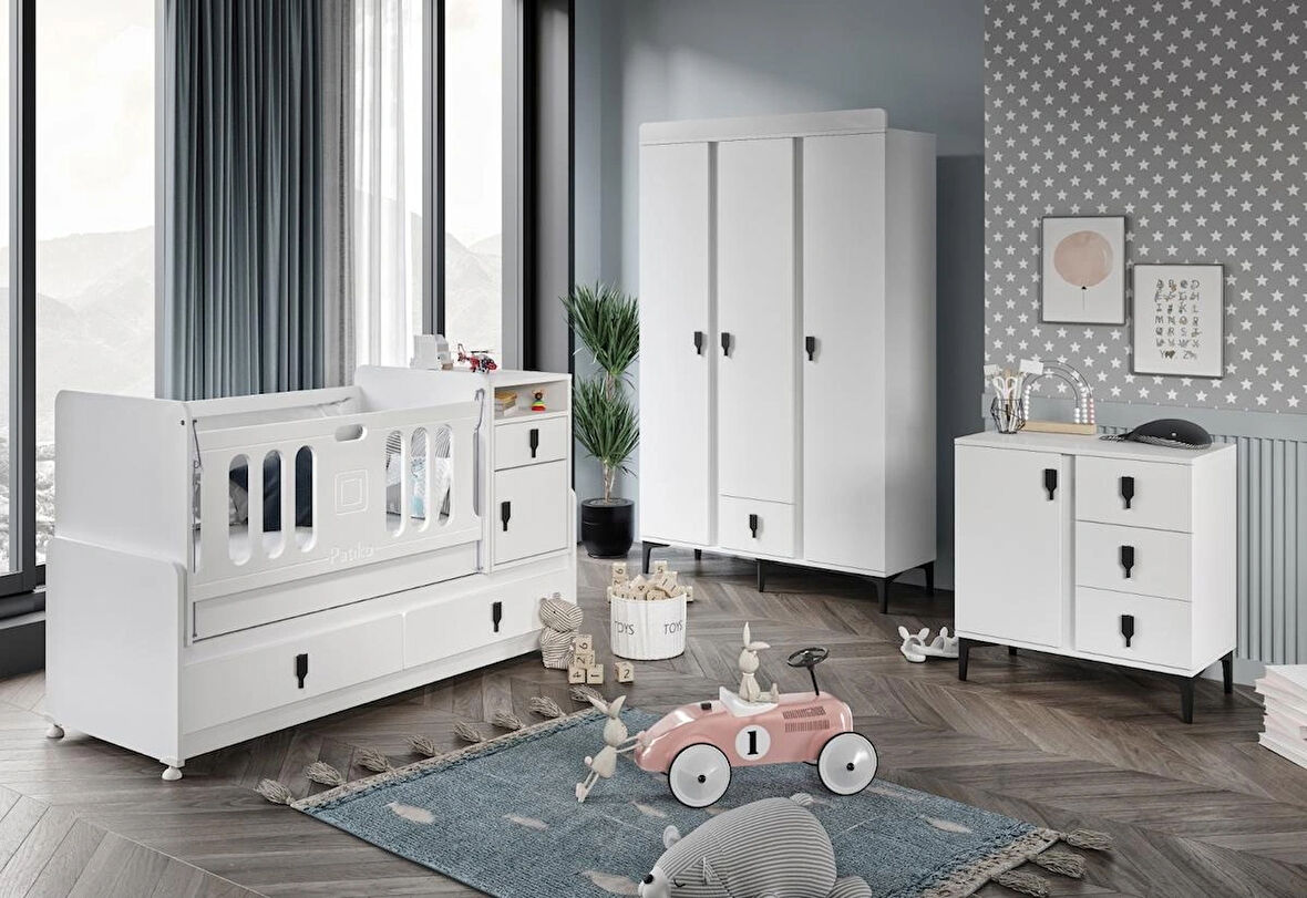 PATİKO R 131 ROSE 3 KAPILI DOLAPLI BEBEK ODASI TAKIMI