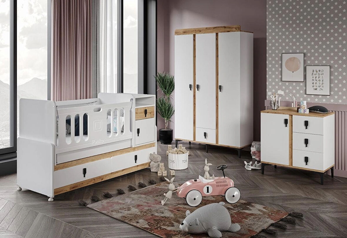 PATİKO R 131 ROSE 3 KAPILI DOLAPI BEBEK ODASI TAKIMI