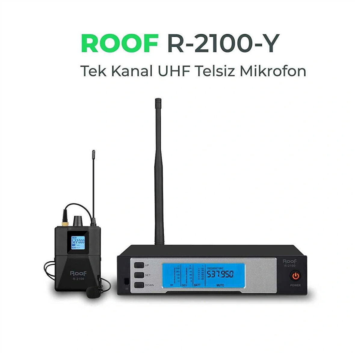 ROOF R-2100 UHF TELSİZ YAKA MİKROFON