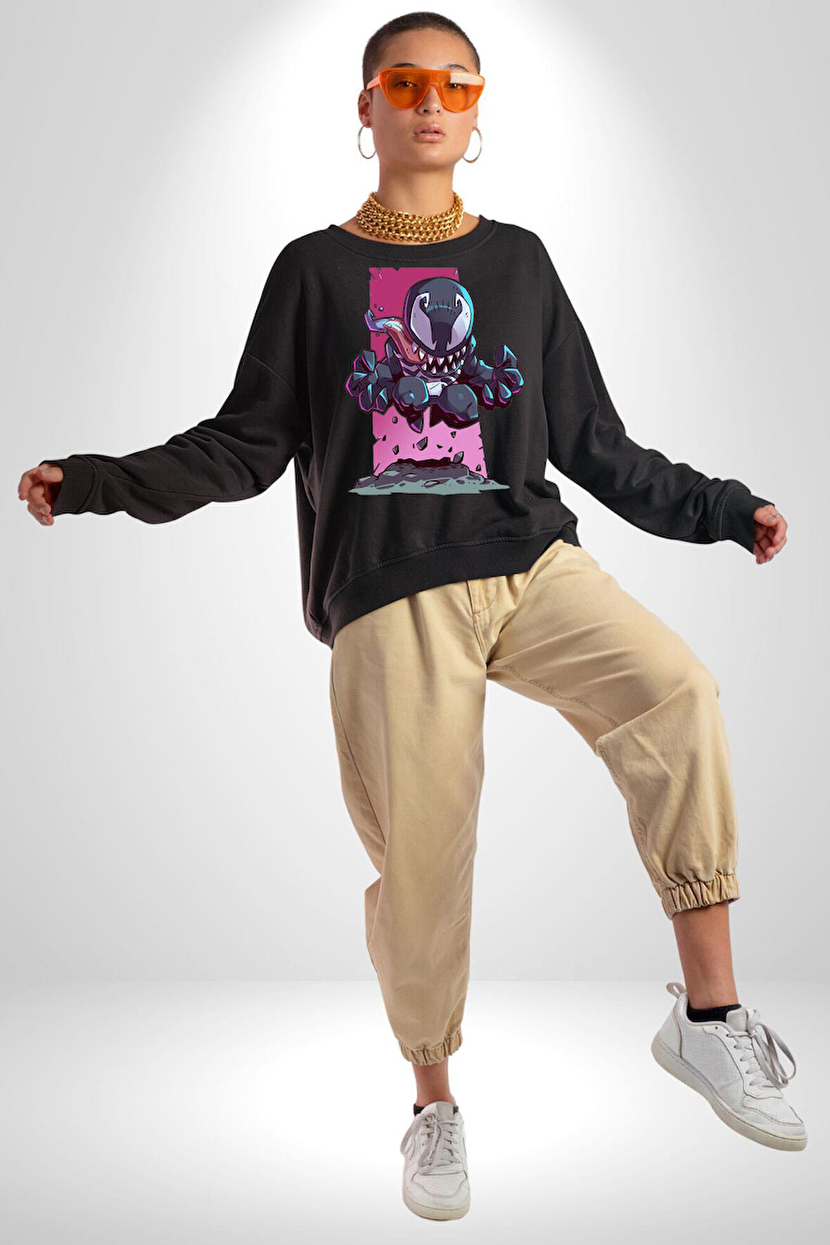 Sevimli Karanlık Karikatürize Çizgi Roman

 Erkek Kadın Unisex Dijital Baskılı Siyah Sweatshirt