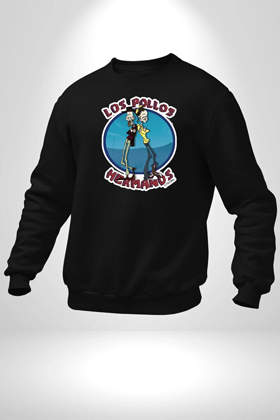 Breaking Bad - Walter White ve Jesse Pinkman Erkek Kadın Unisex Dijital Baskılı Siyah Sweatshirt