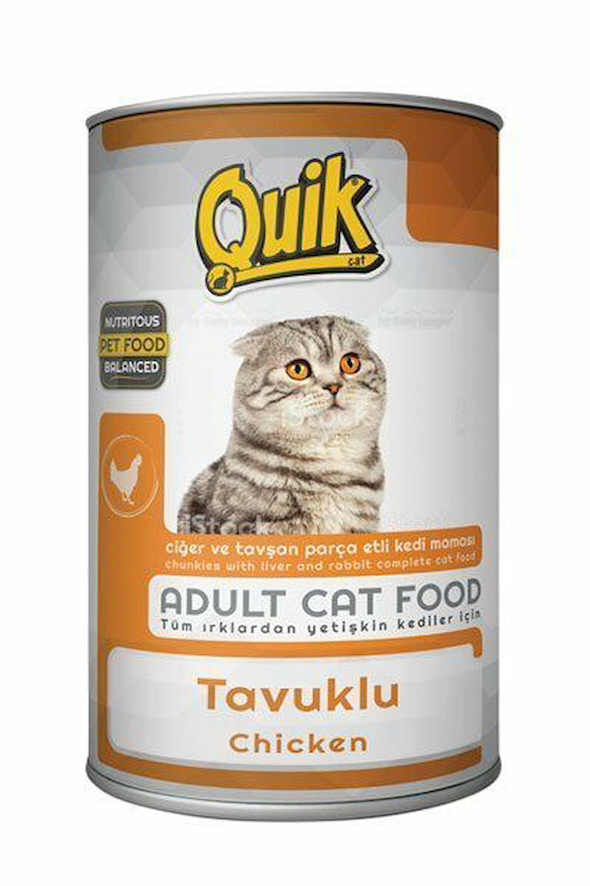 Quik Tavuklu Kedi Konserve Kedi Maması 415 Gr