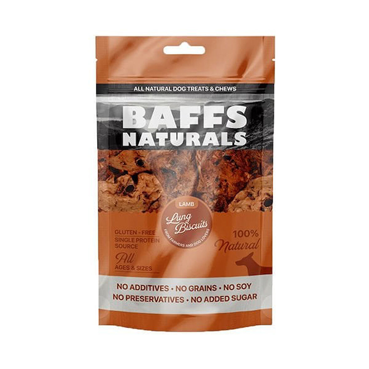 Baffs Naturals Kuzu Ciğer Bisküvi Köpek Ödül Maması 100 Gr