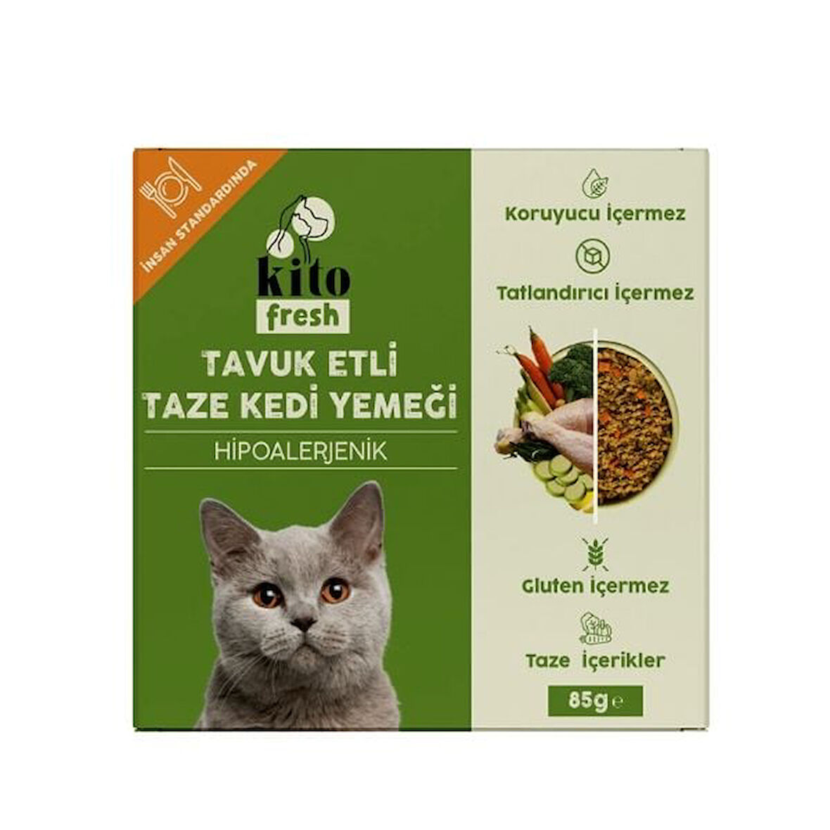 Kito Fresh Kuzu Etli Hipoalerjenik Taze Kedi Yemeği 85 Gr