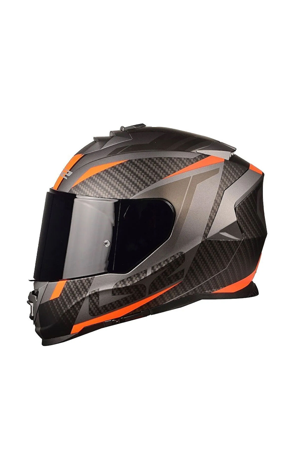 Storm 2 Racer Mat Tıtanıum-turuncu Kask (siyah Camlı )
