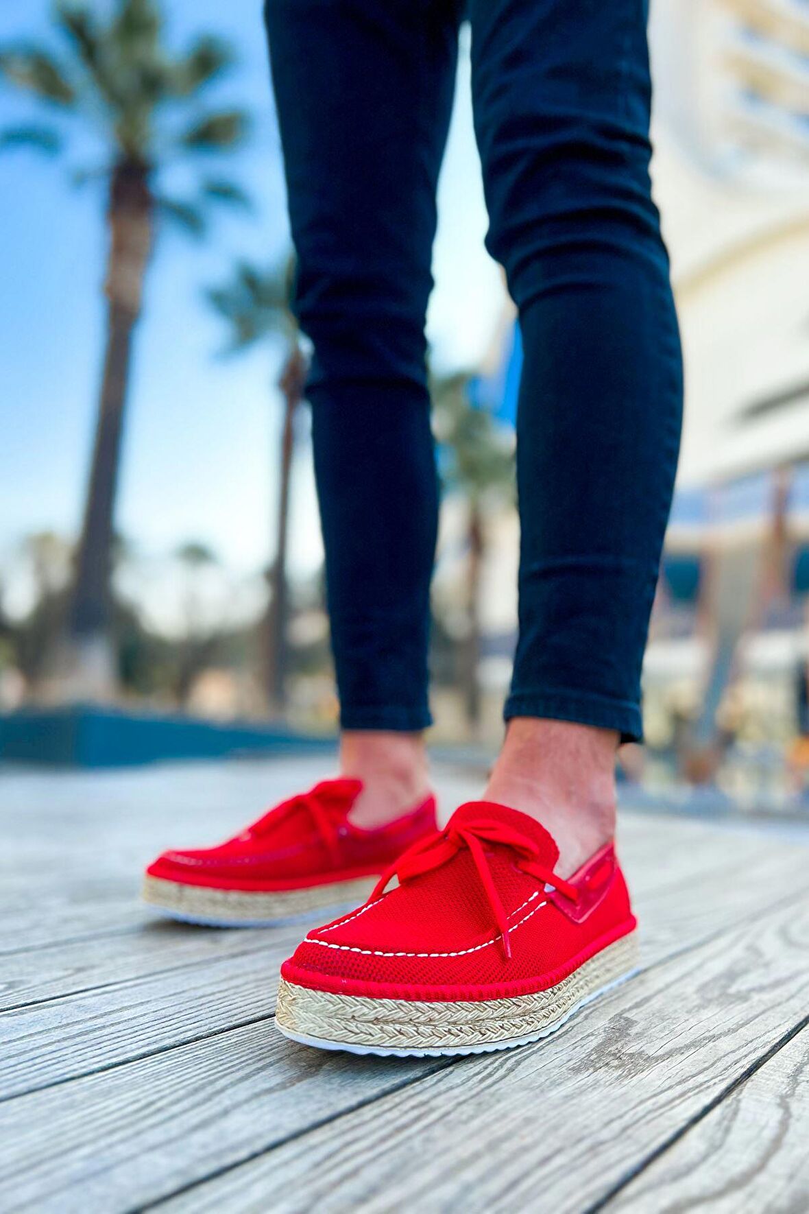 RAMER CH311 Espadril Erkek Ayakkabı KIRMIZI