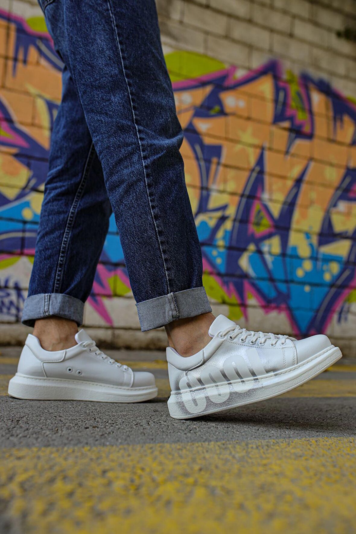 RAMER CH254 CBT Pittura Erkek Ayakkabı 434 BEYAZ / GÜMÜS COOL