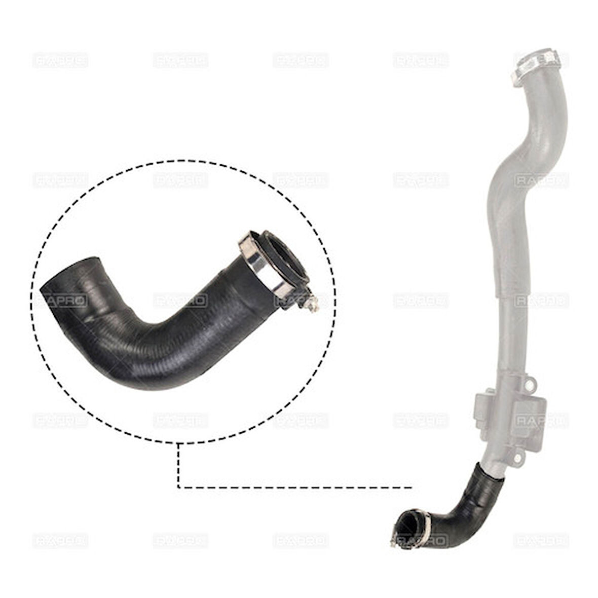 Rapro 12500 Turbo Hortumu Kucuk Kangoo III 1.5 Dcı 08>