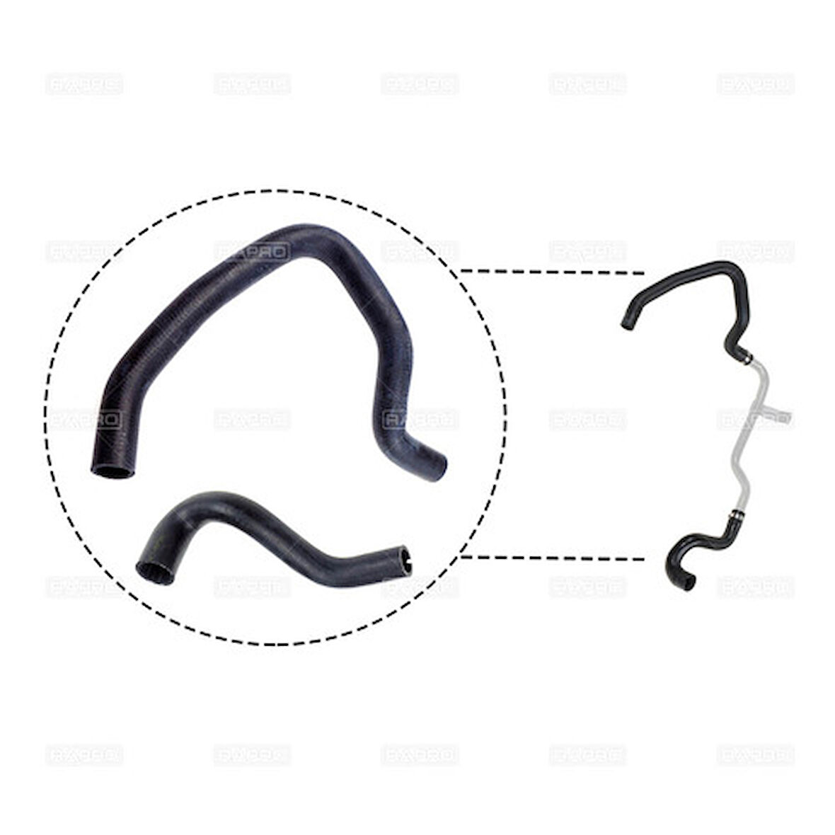 Rapro 15360 Radyatör Üst Hortumu Metal Boru Harıc-Bipper-Nemo 1.4 Hdı Dv4Ted