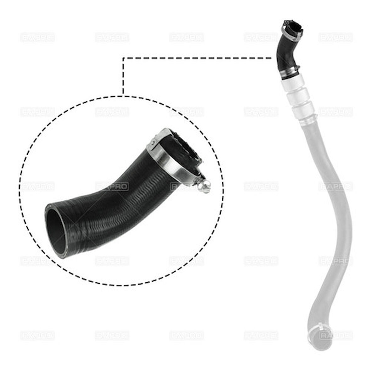 Rapro 16217 Turbo Hortumu Kucuk Transıt V 2.2 T Dcı 06>