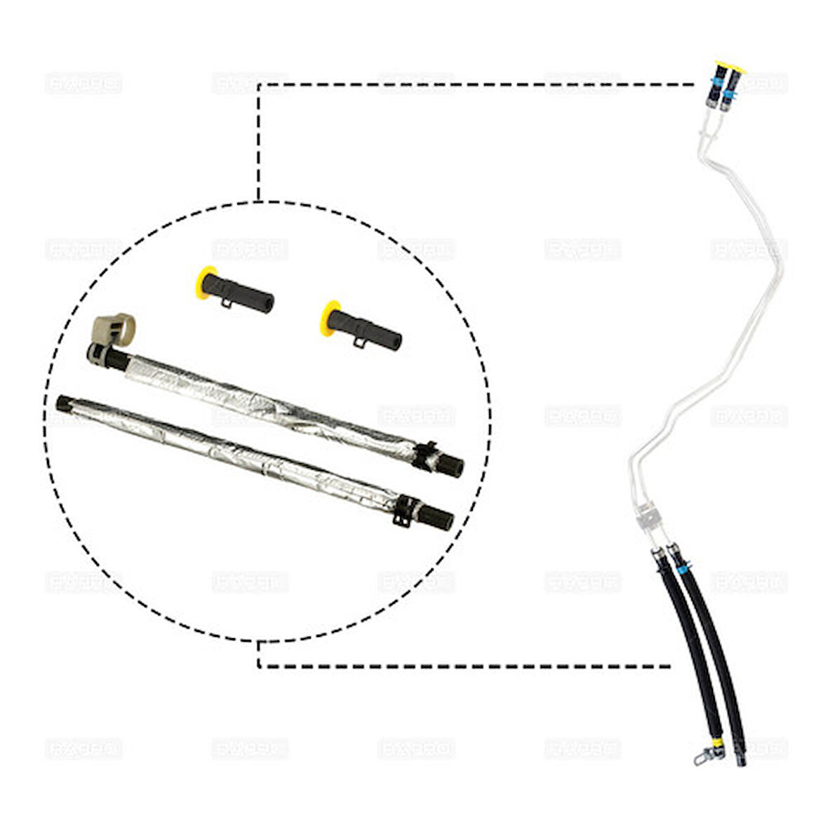 Rapro 16351 Sensör Hortumu 4 Hortum Kit Focus II 1.4-1.6-1.6 Tı-1.6 T Dcı-2.0 T Dcı 04-11