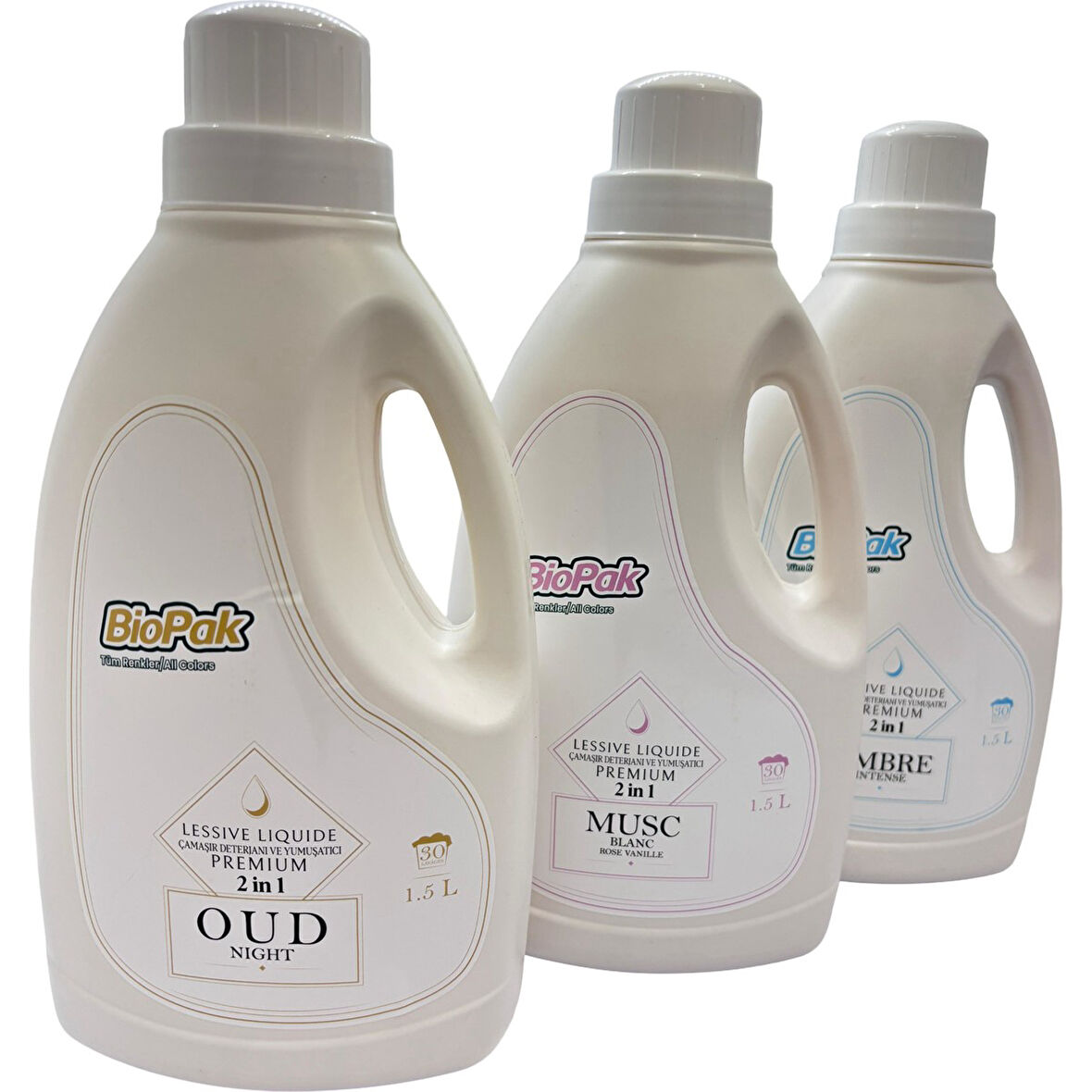 BioPak Sıvı Deterjan ve Yumuşatıcı 2'1 Arada 3'lü Set