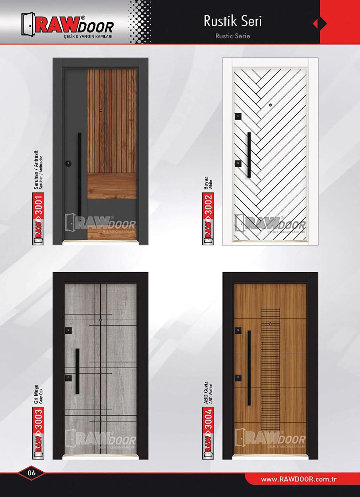 RAWDOOR 3001 MODEL SAĞ AÇILIR ÇELİK KAPI