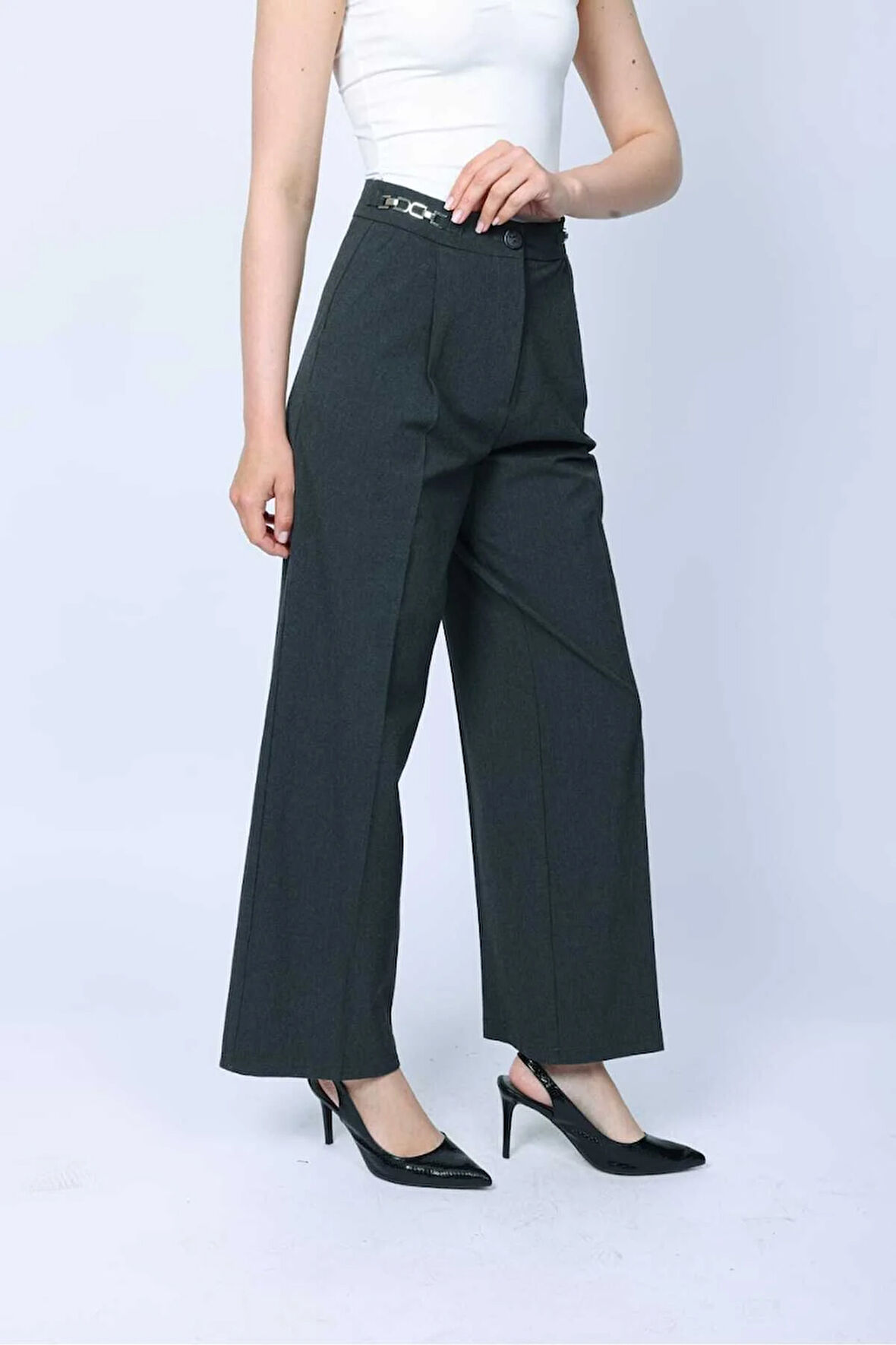 POLİVİSKON KANCALI PALAZZO PANTOLON