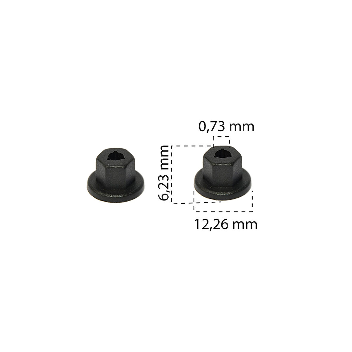 Plastik Somun 4,5X15mm h10 sw10 90413589 Ford 180942 Opel 8E0825265C VW  BMW Mini 90127883 10 Adet