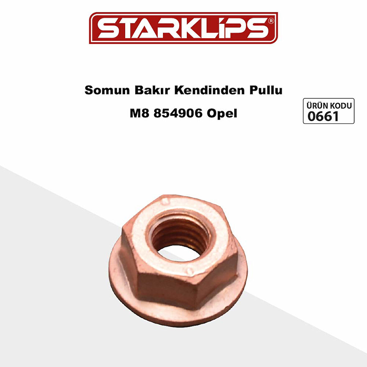 Bakır Somun Kendinden Pullu M8 854906 Opel 10 adet