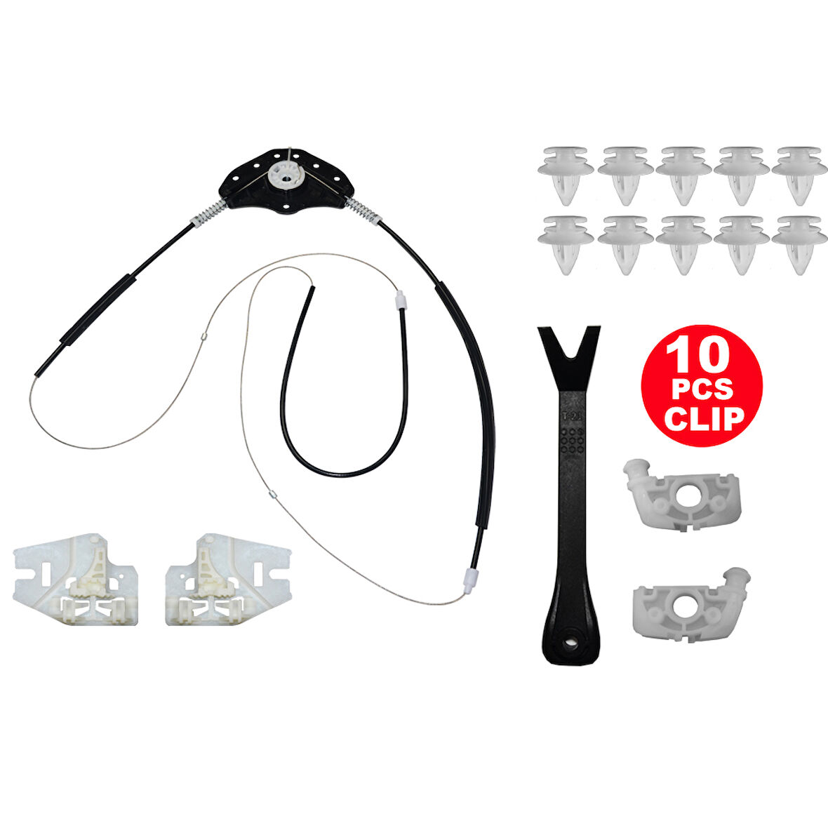 Bmw 3 Serisi E46 (1999-2005) 8196038 Sağ Ön Cam Kriko Tamir Seti  10 Klips