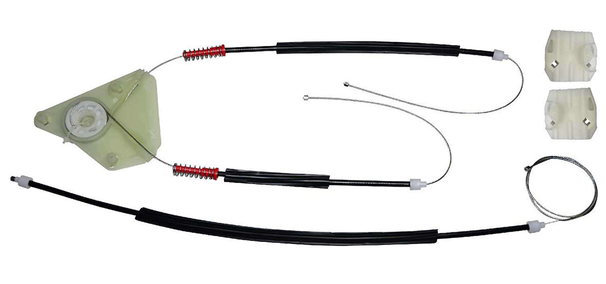 VW Polo 4 9N 2/3 Kapı ve 4/5 Kapı 2002-2009 6Q4837755 küçük ayaklı  Sağ Ön Cam Kriko Tamir Seti Sarmalı