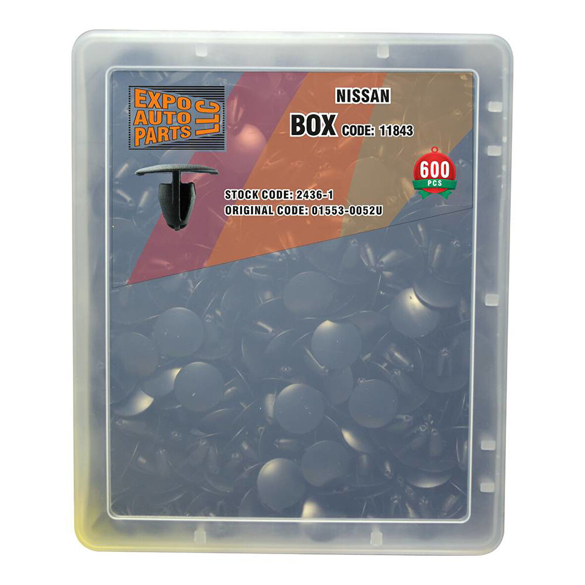 Klips Set Kutusu Siyah 01553-0052U Nissan 600 Adet