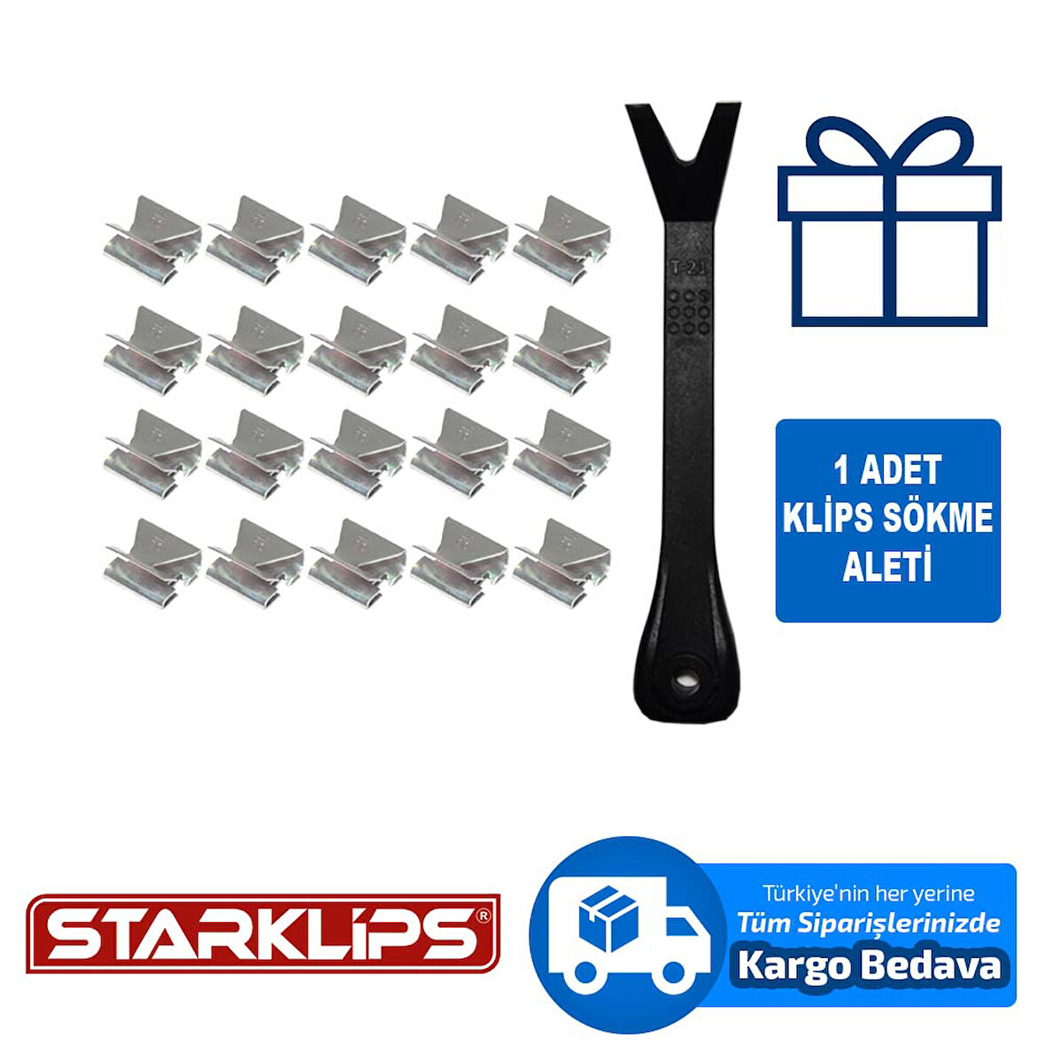 Metal S Klips Koltuk Ford Kamyon 10 Adet