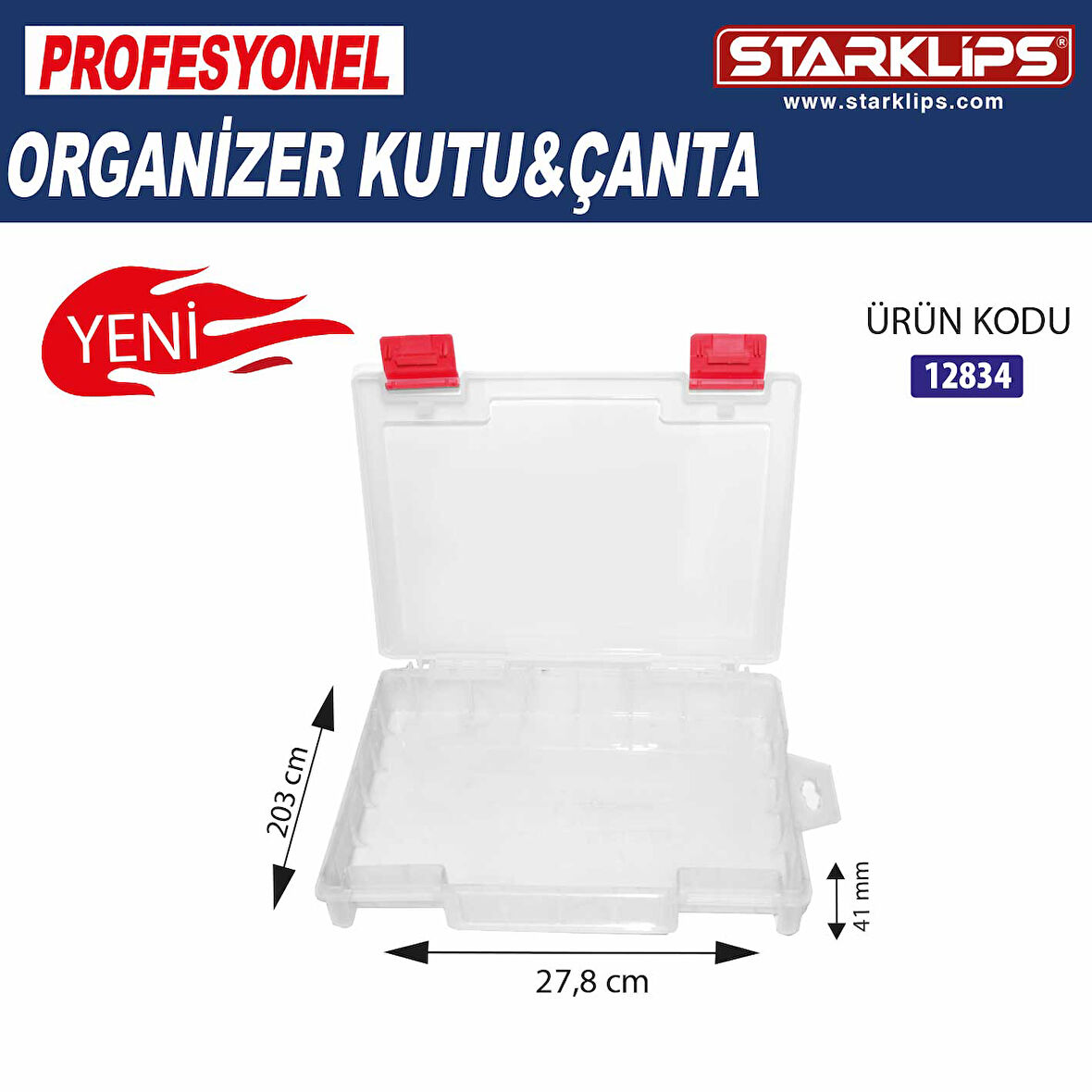 Çanta Plastik Organizer Tek Bölmeli
