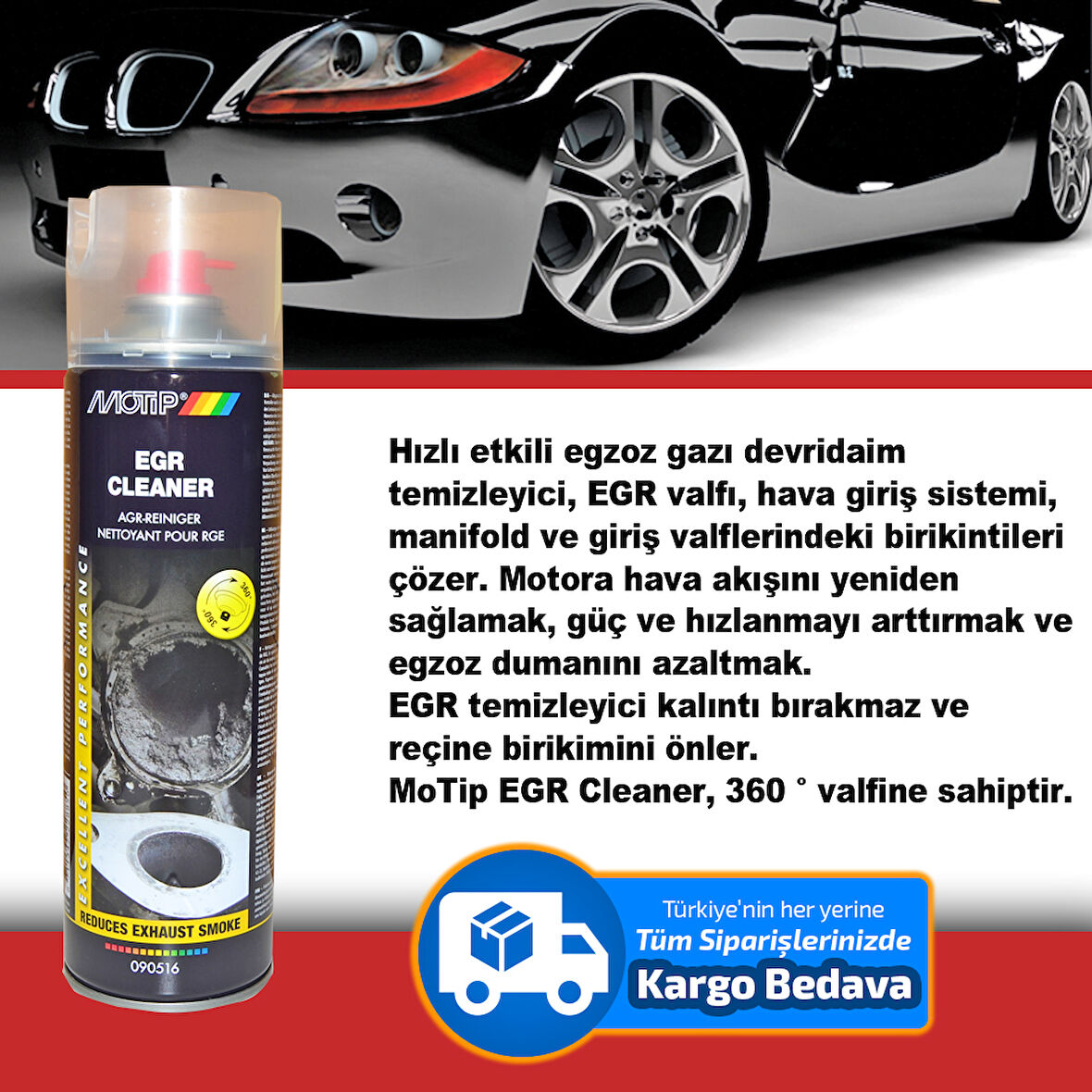 Sprey Egr Valf Temizleyici 500 Ml Motip 90516