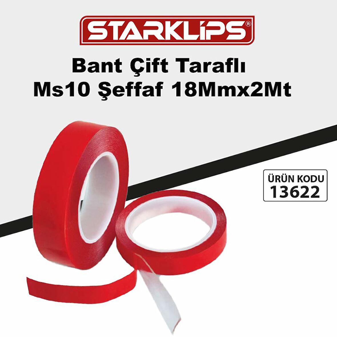 Çift Taraflı Bant Ms10 Şeffaf 18Mmx2Mt