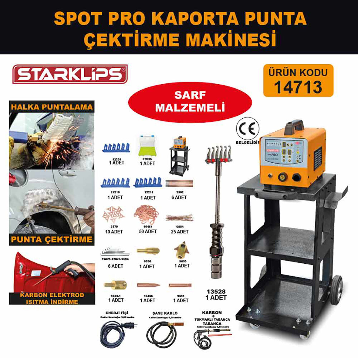 Spot Pro Set Kaporta Punta Çektirme (111 Parça)