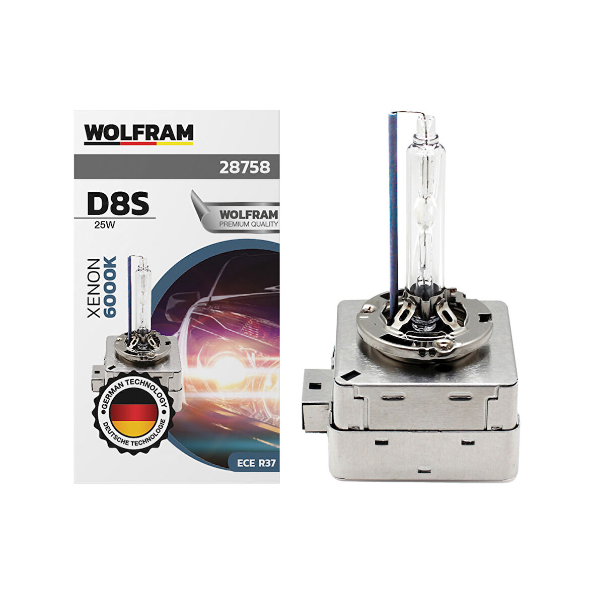 Ampul Far D8S 12v 35w Ultraviolet Mavi 6000K Wolfram 2 Adet