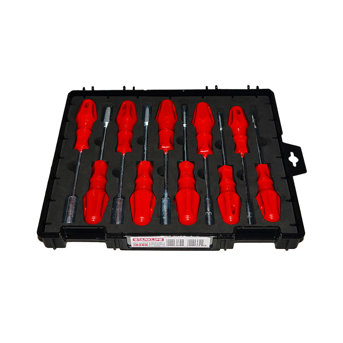 Set Tornavida Lokma 10 parca plastık kutulu 1\4 -6-7-8-9-10-11-12-13-14