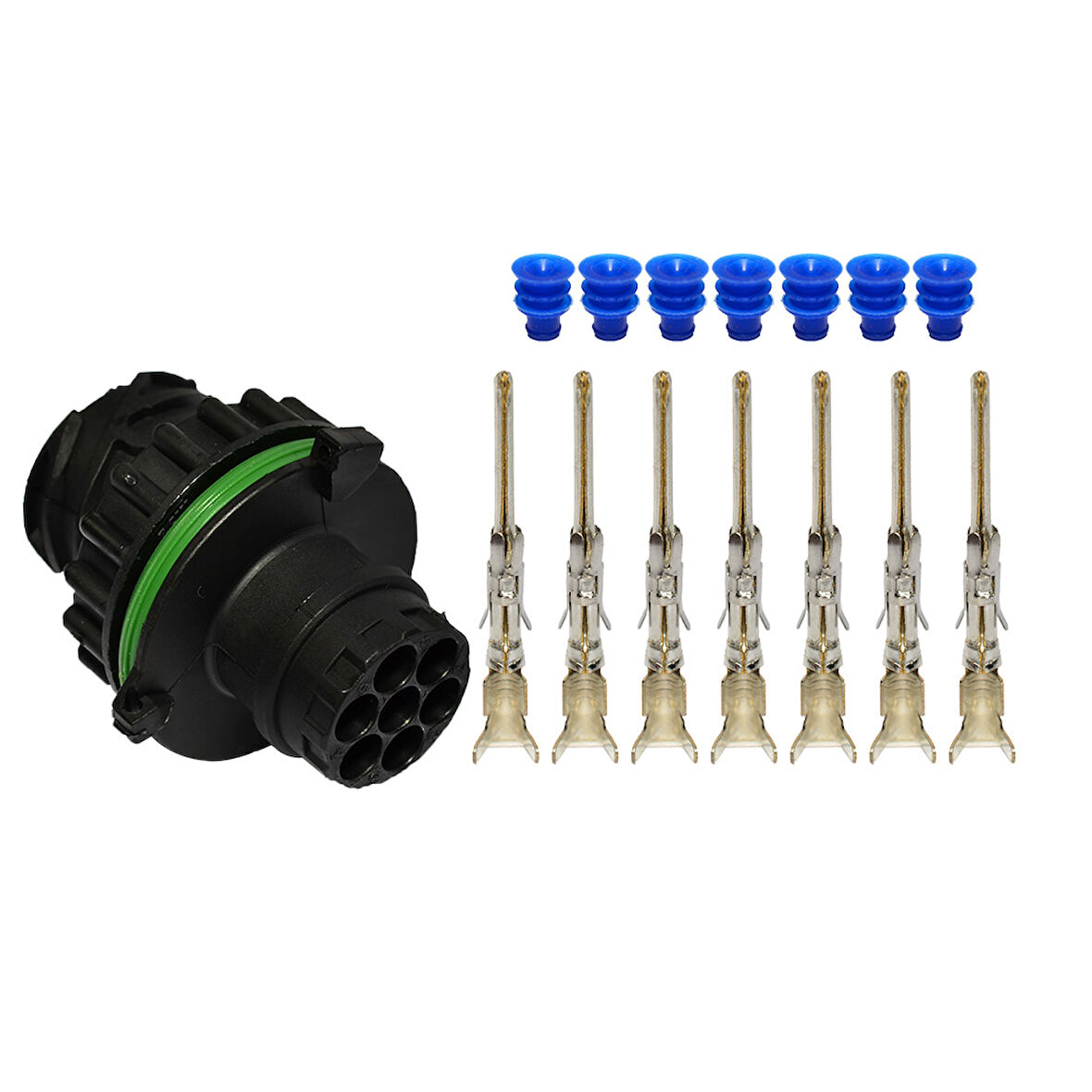 Soket 6 Kablo Stop 7 Pinli Erkek Kablosuz Demonte Kapaksız