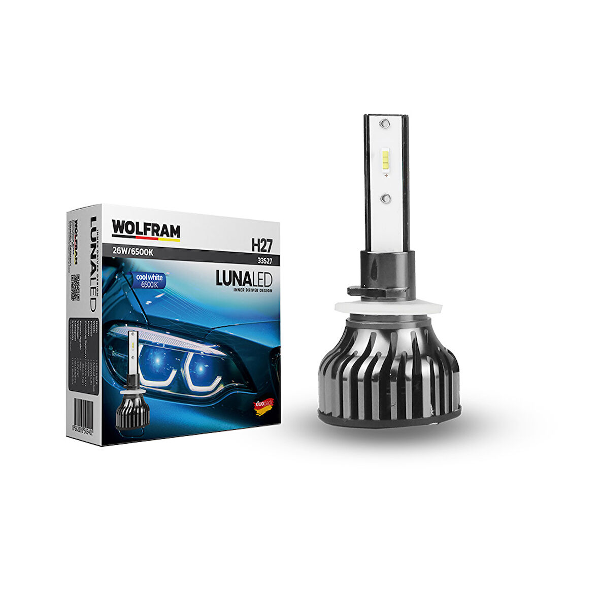 Set Led Xenon H27 Cool White Luna Wolfram