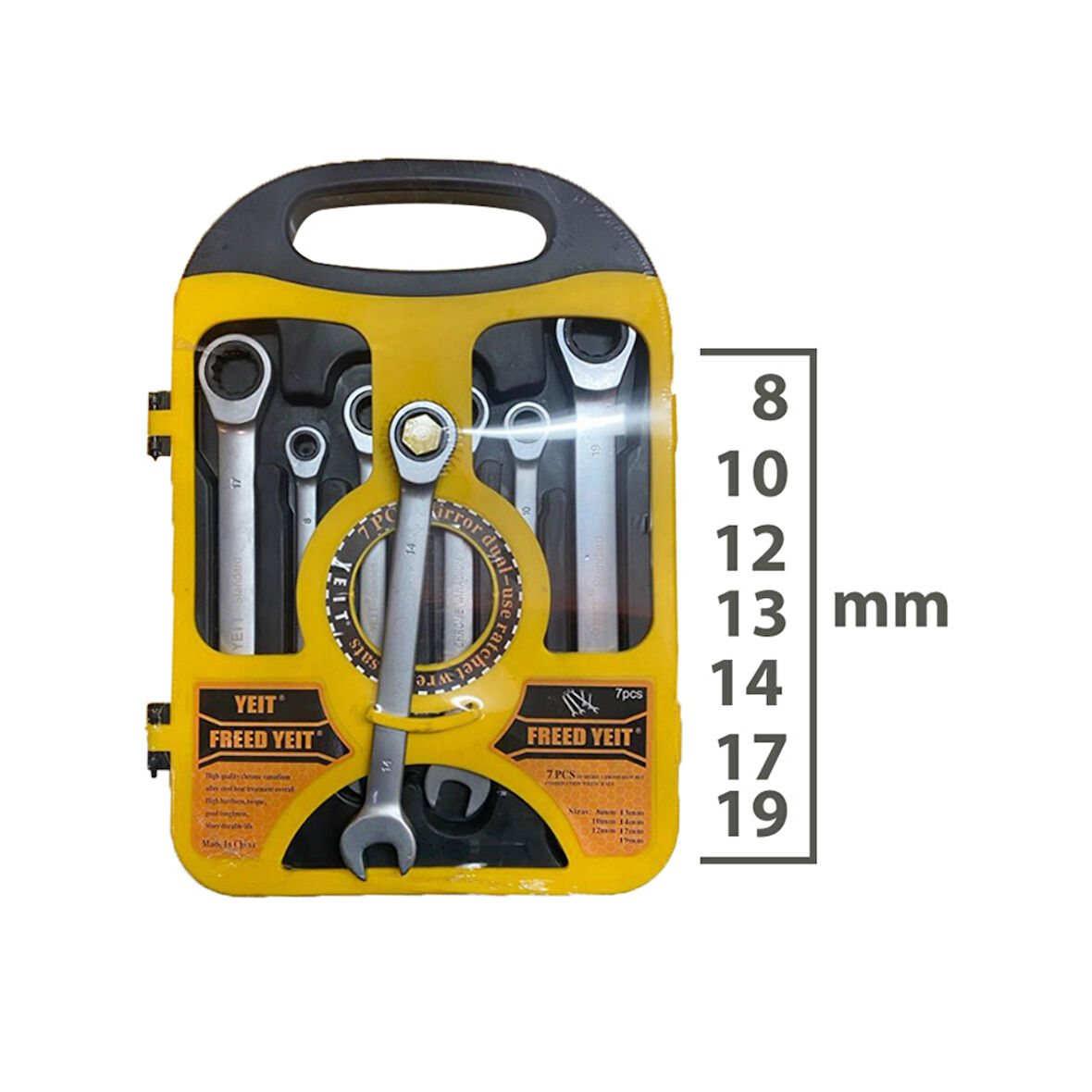 Set Kombine Anahtar Cırcırlı 7 Adet Force