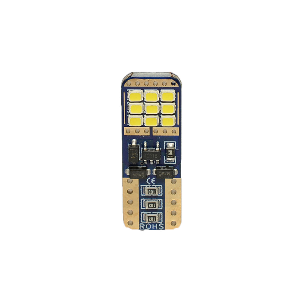 Dipsiz Beyaz LED Ampul 12V 15 Led T10 Canbus 2 Adet