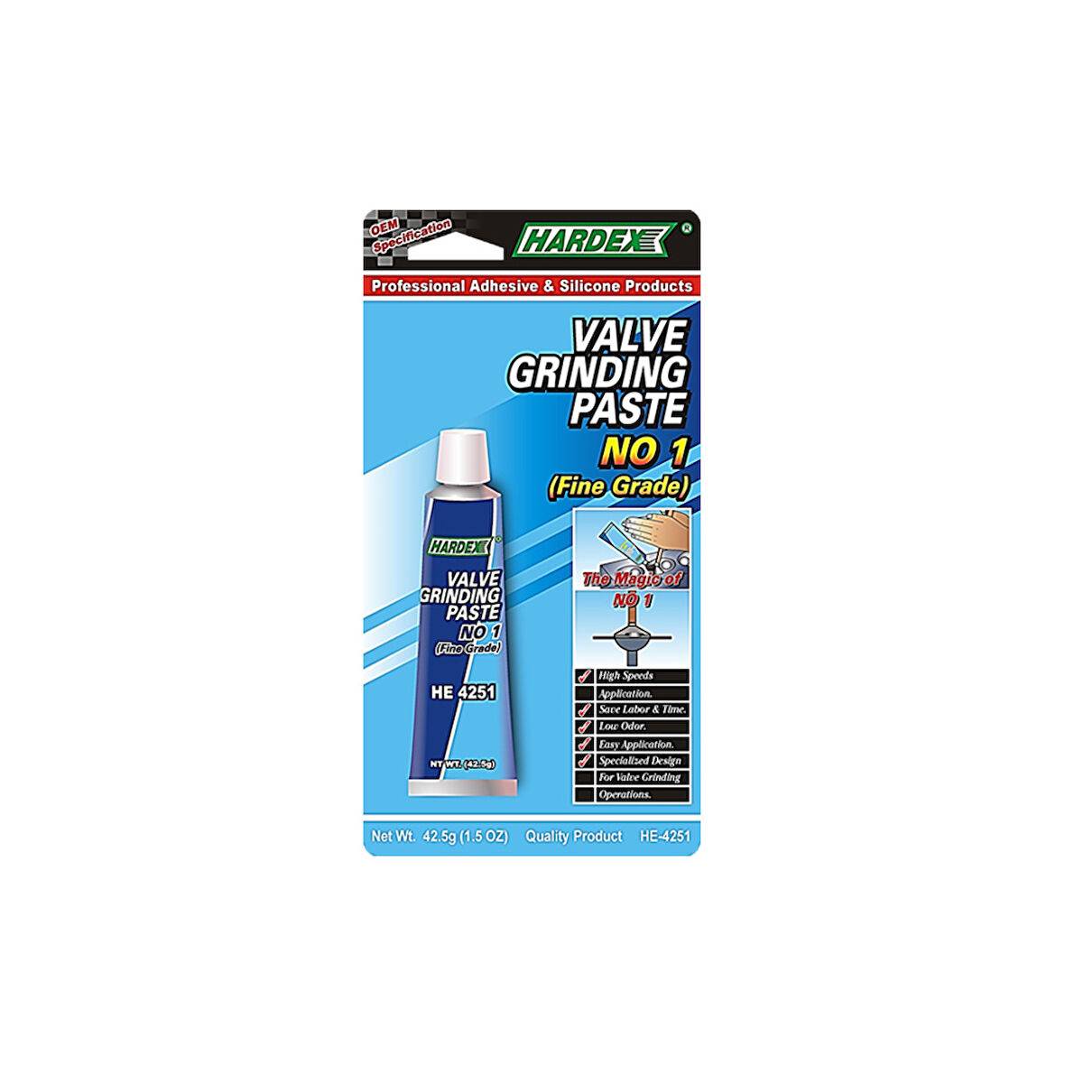 Valf Taşlama Macunu NO. 1 42,5gr (İnce) Hardex