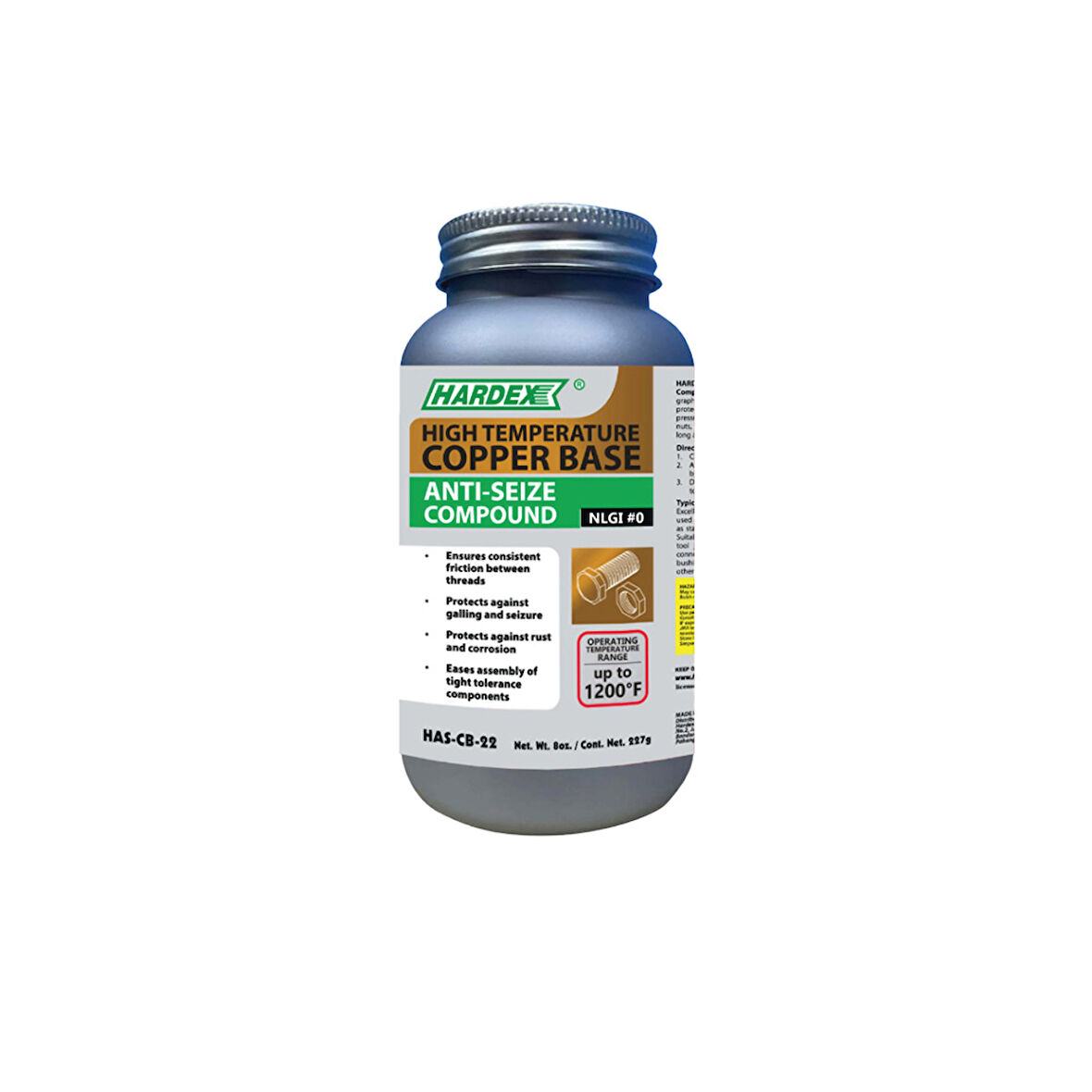 Yüksek Sıcaklık Bakır Yüzey Tutunma Önleyici 227G Hardex